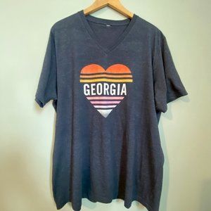 Rainbow Georgia graphic tee